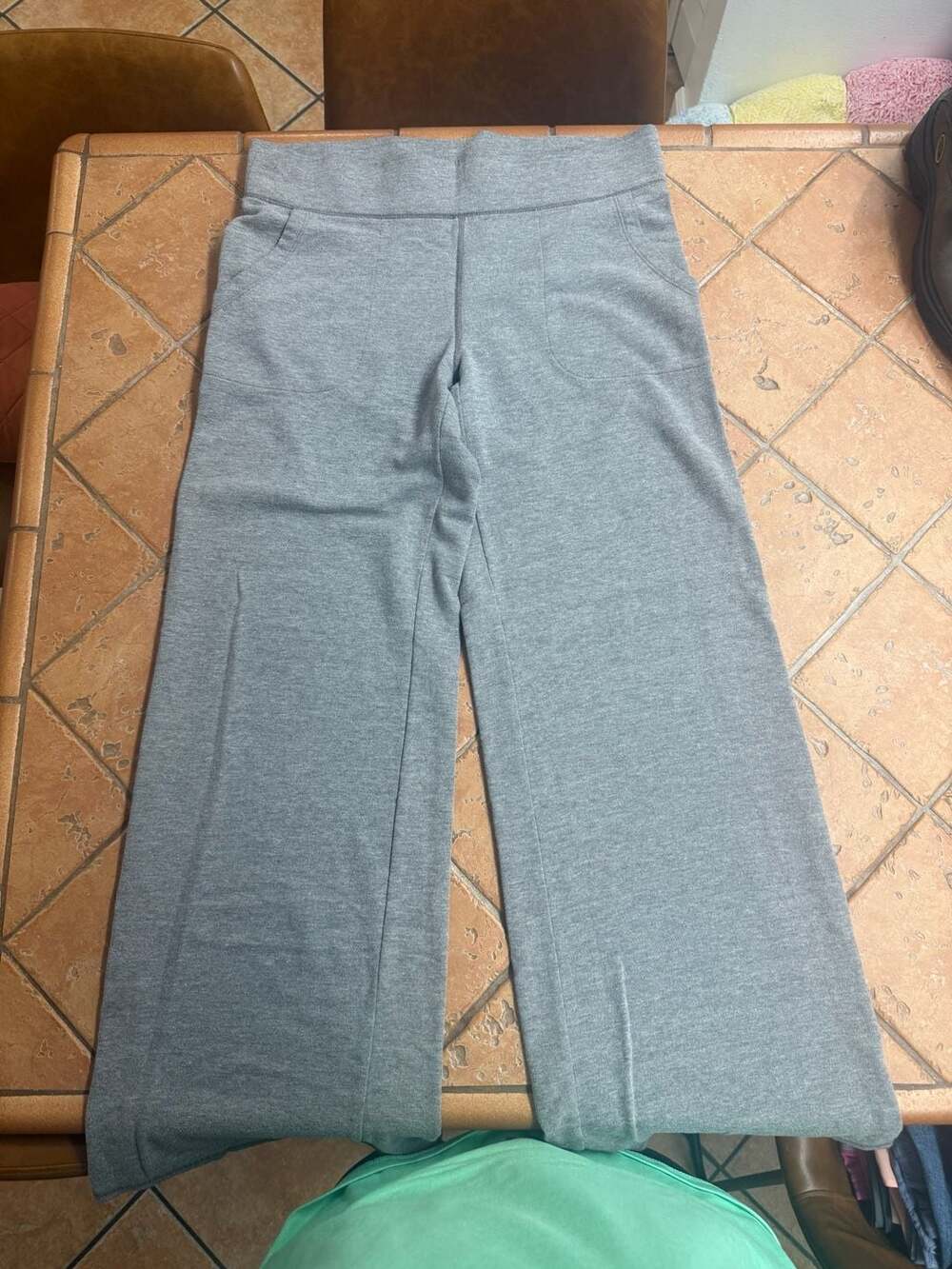 Aerie Women's Gray Fold Over Waist Wide Leg Sweatpants Size M